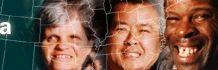 Images of people over map of the United States