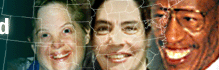 Images of people over map of the United States
